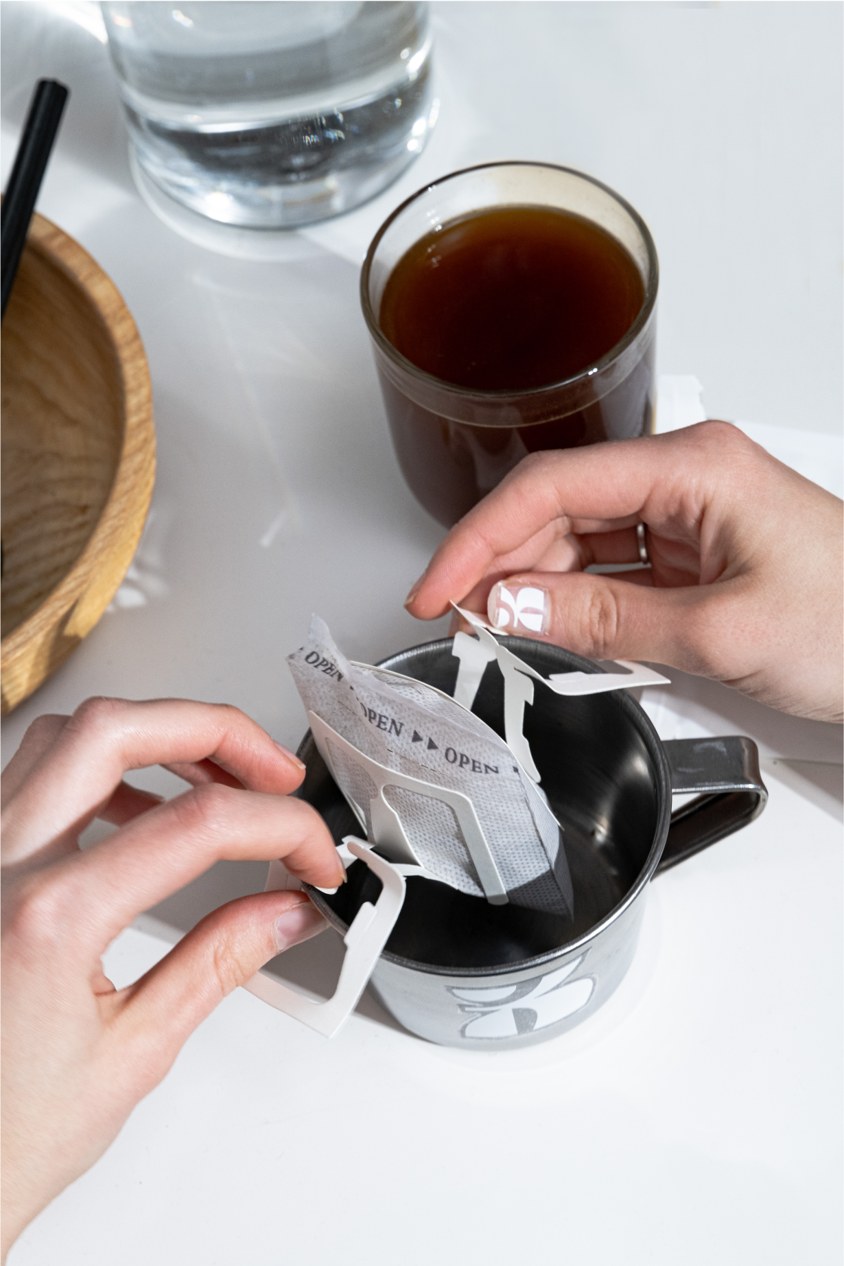 Drip top bag coffee